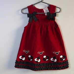 Wonderkids size 3T Red Ladybug Dress with Black Accents